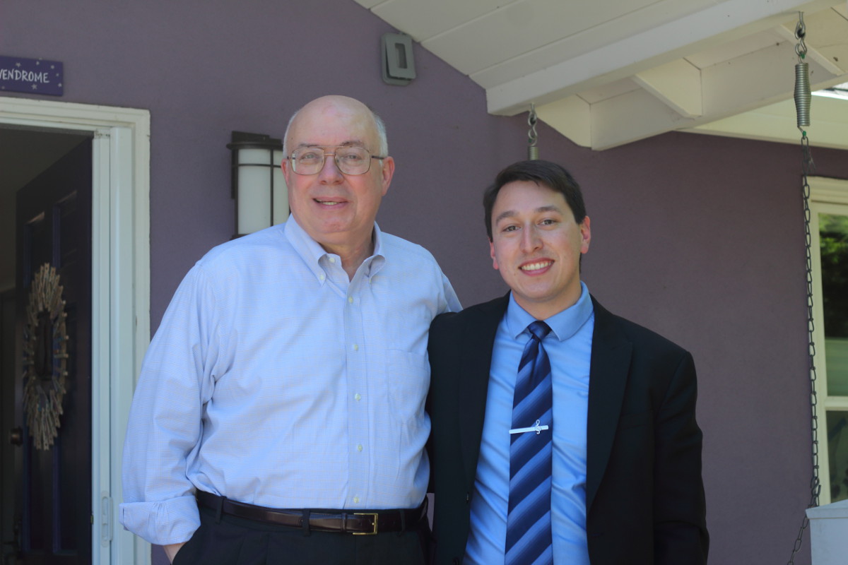 Lucas Ramirez with Supervisor Joe Simitian - Photo by Emily Ann Ramos